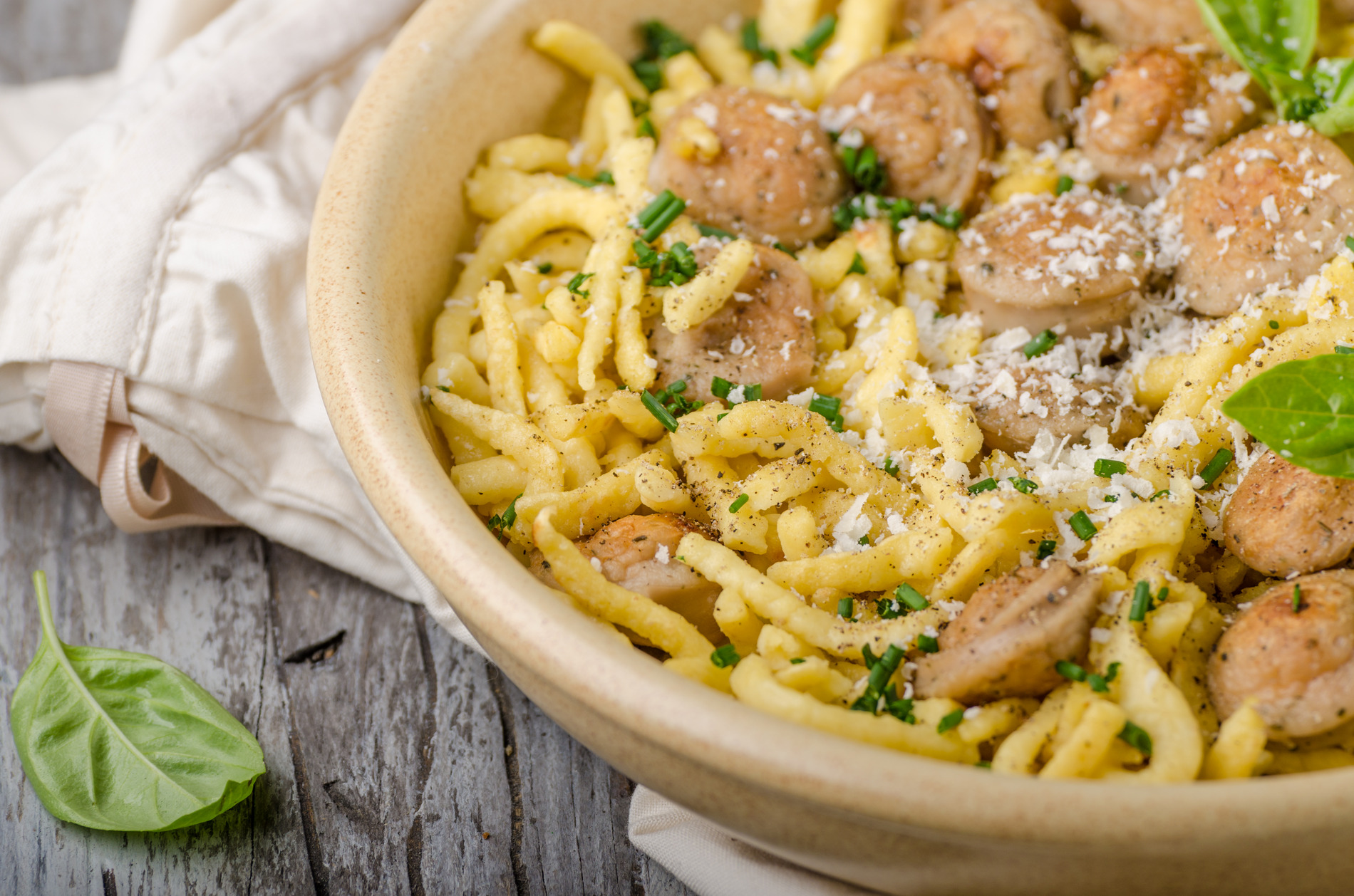 Tuscan Sausage and Spinach Pasta