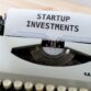 Startup investment written on a paper